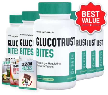 GlucoTrust Bites 6 Bottle Package